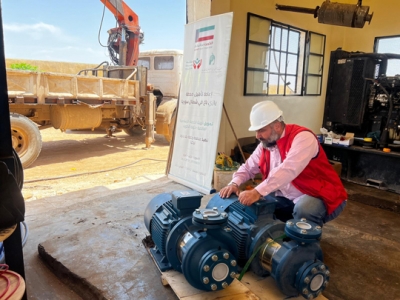 الهيئة الخيرية أعادت تأهيل محطة مياه بمنظومة طاقة شمسية في شمال سوريا